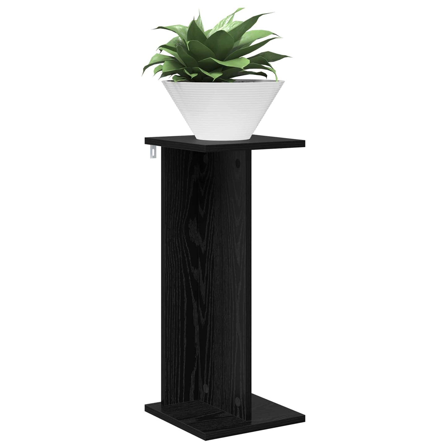 Supporto per piante Rovere Nero 25 x 25,5 x 60,5 cm