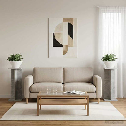 Supporto per piante 2 pcs Grigio Cemento 25 x 25,5 x 60,5 cm | homemem39