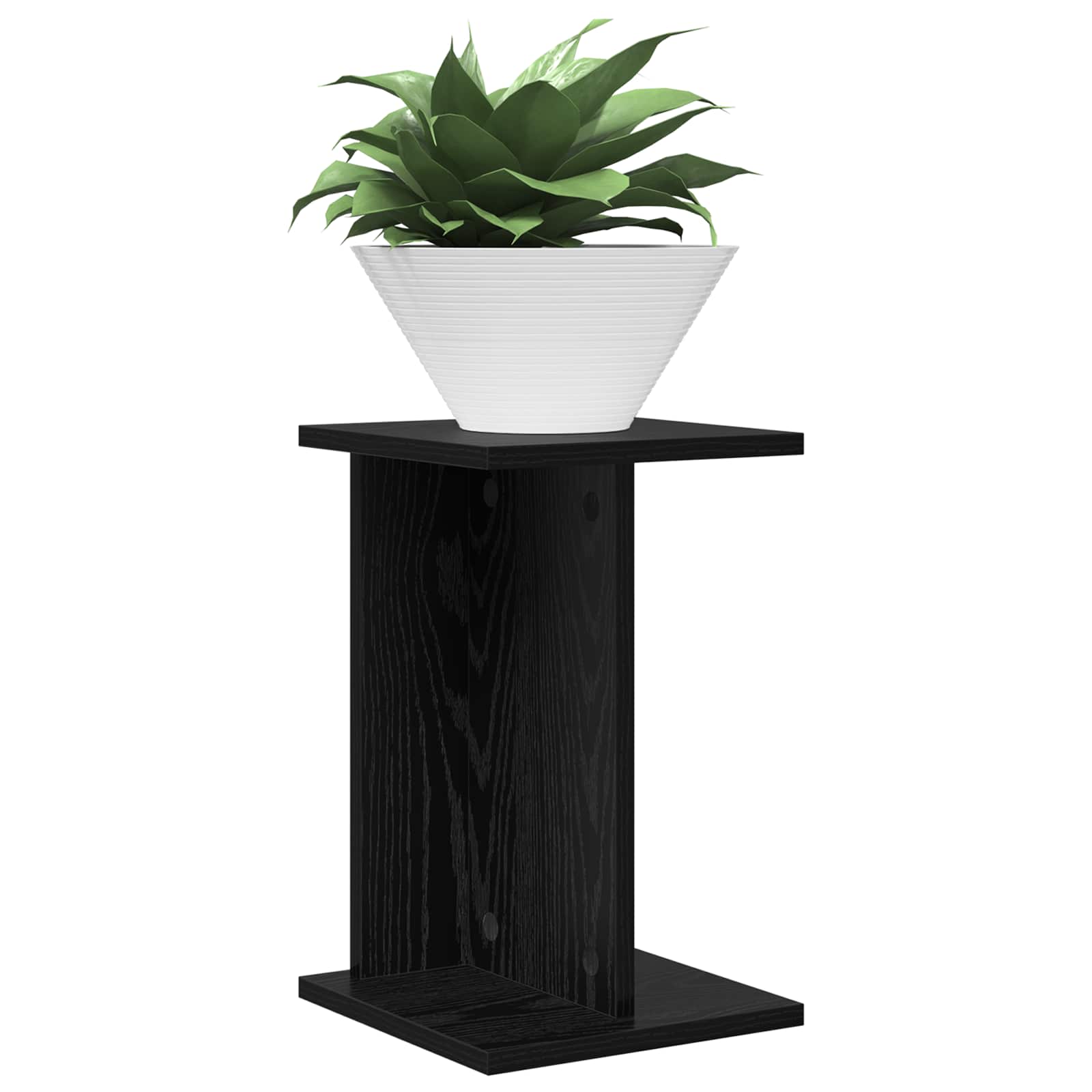 Supporto per piante 2 pcs Rovere Nero 25 x 25,5 x 40,5 cm | homemem39