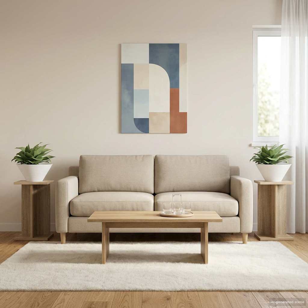 Supporto per piante 2 pcs Rovere Sonoma 25 x 25,5 x 40,5 cm | homemem39