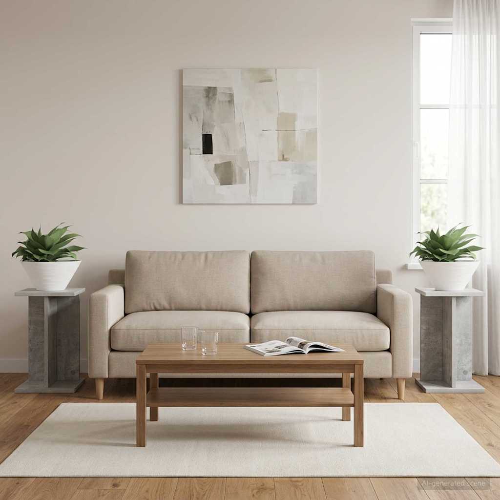 Supporto per piante 2 pcs Grigio Cemento 25 x 25,5 x 40,5 cm | homemem39