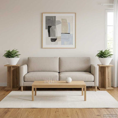 Supporto per piante 2 pcs Rovere Artigianale | homemem39