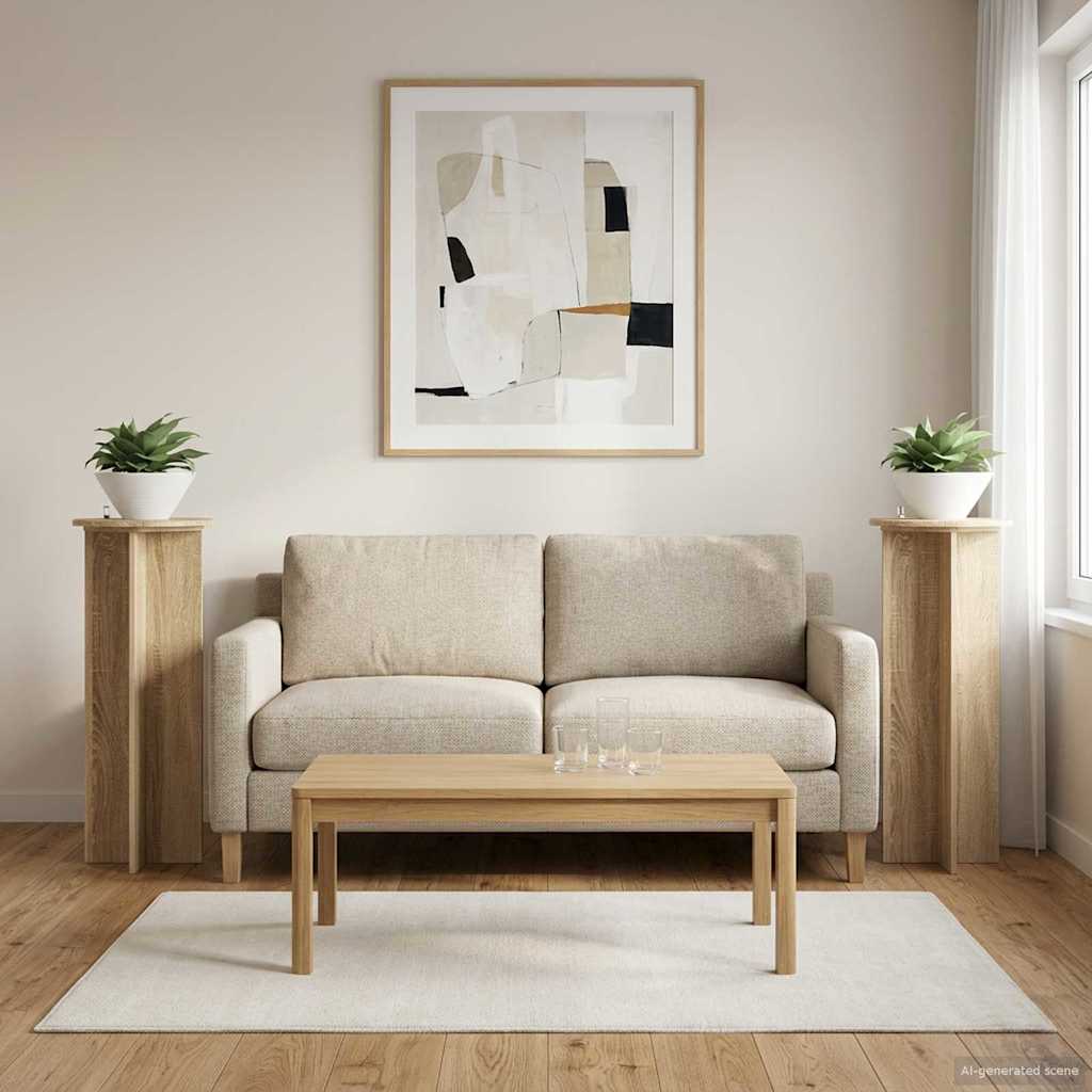 Supporto per piante 2 pcs Rovere Sonoma Ø40 x 100 cm | homemem39