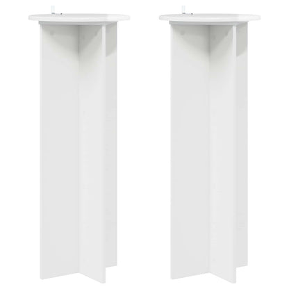 Supporto per piante 2 pcs Bianco Lucido Ø40 x 100 cm | homemem39