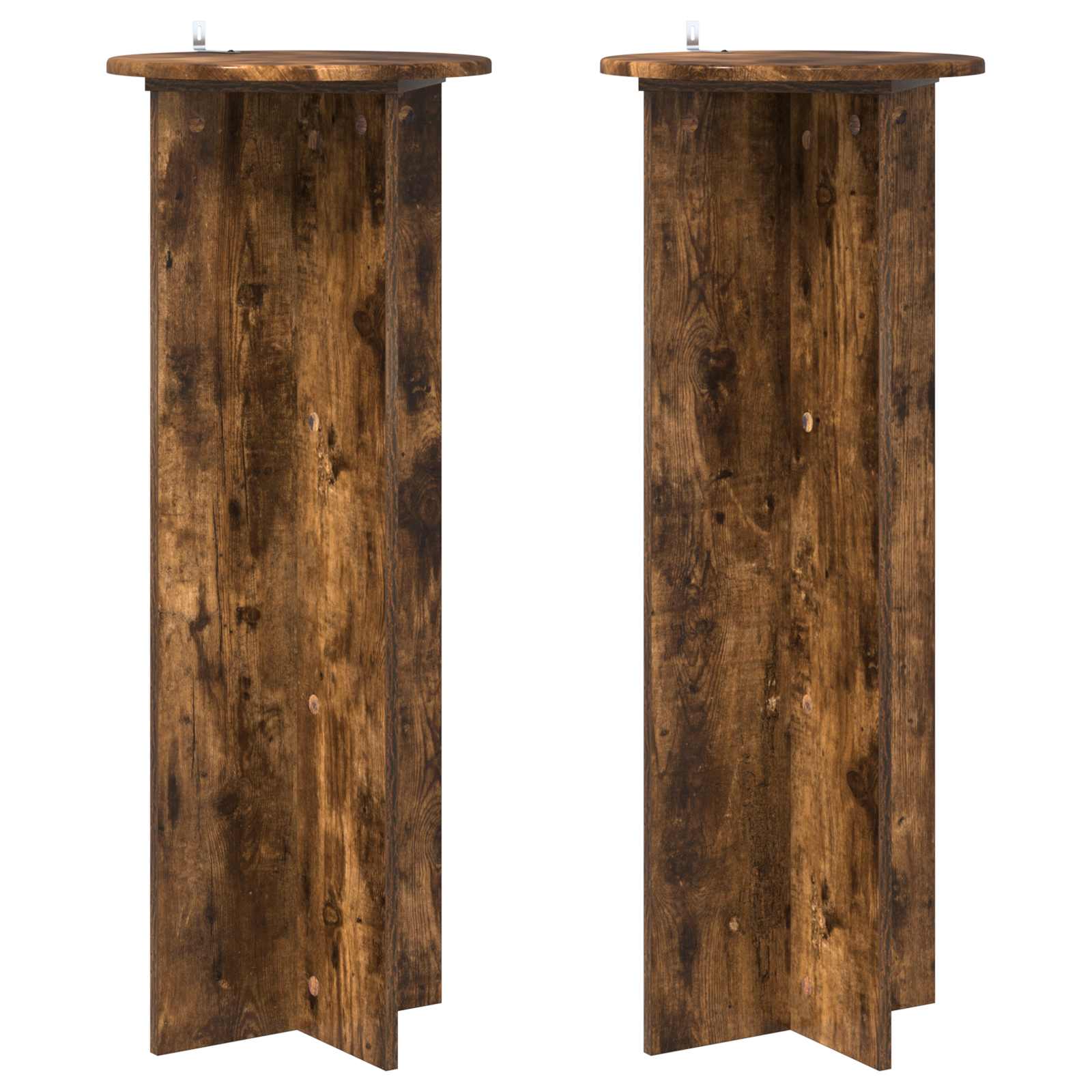 Supporto per piante 2 pcs Rovere Fumo Ø40 x 100 cm | homemem39