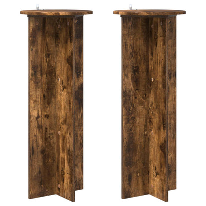 Supporto per piante 2 pcs Rovere Fumo Ø40 x 100 cm | homemem39