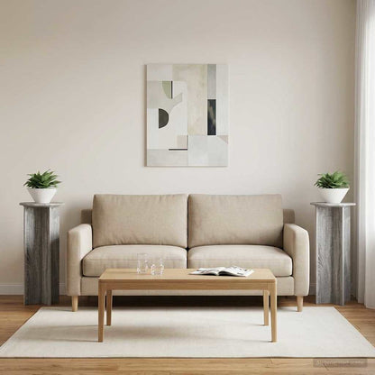 Supporto per piante 2 pcs Grigio Sonoma Ø40 x 100 cm