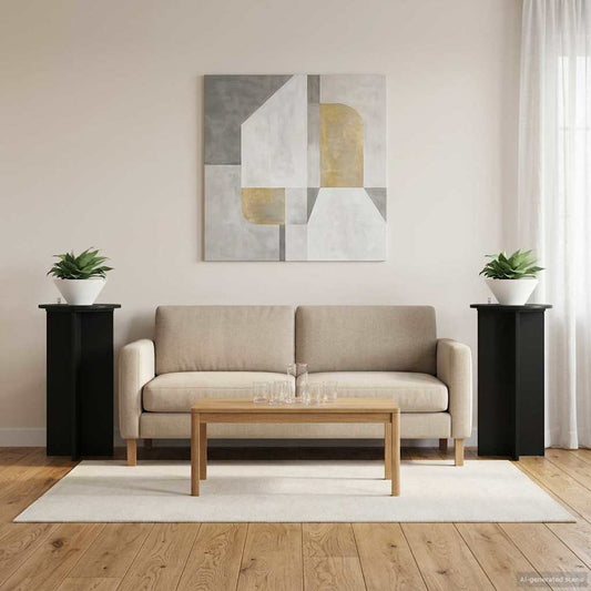 Supporto per piante 2 pz Nero 40 x 40 x 80 cm - homemem39