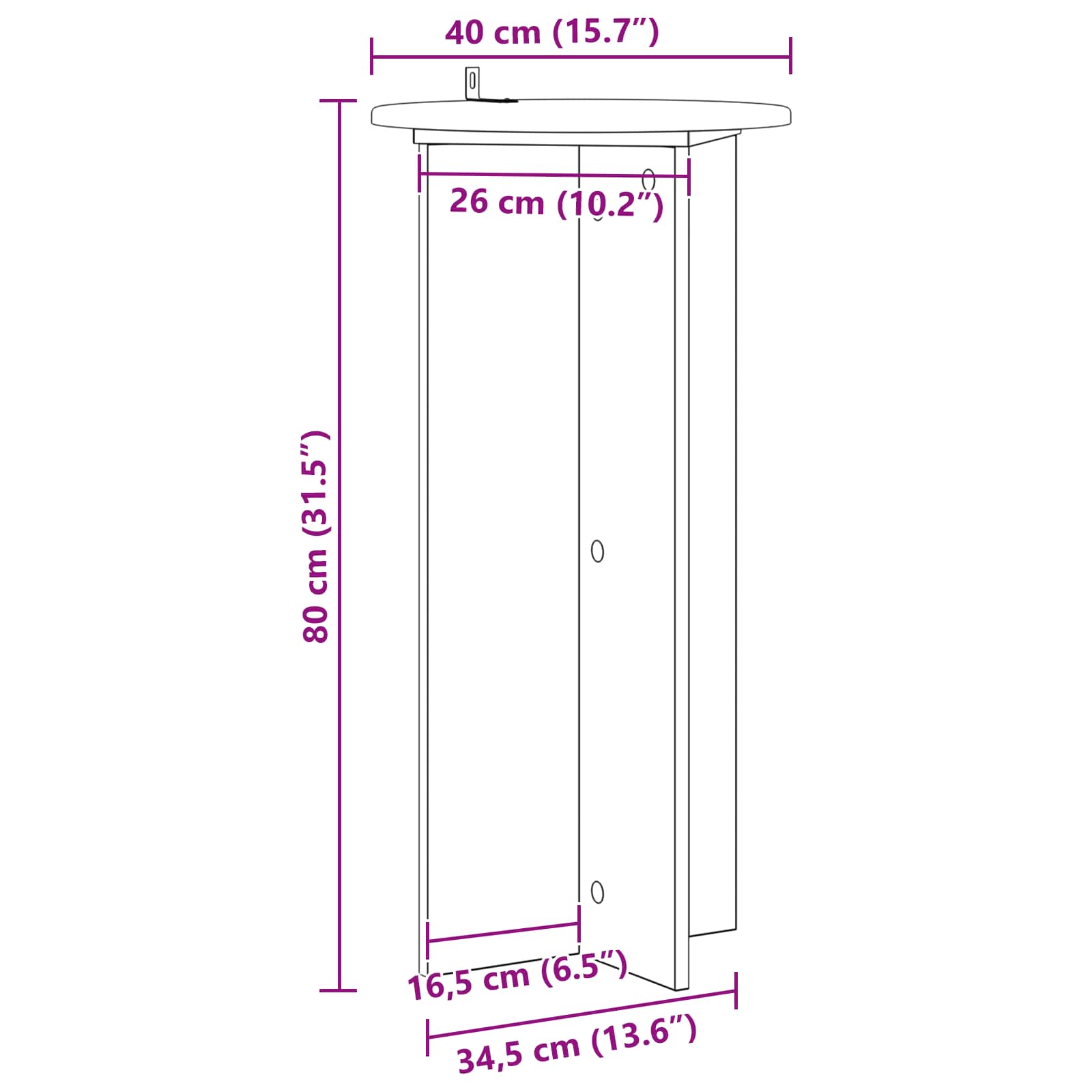Supporto per piante 2 pcs Grigio Cemento 40 x 40 x 80 cm | homemem39