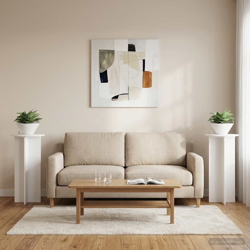 Supporto per piante 2 pcs Bianco Lucido 40 x 40 x 80 cm | homemem39