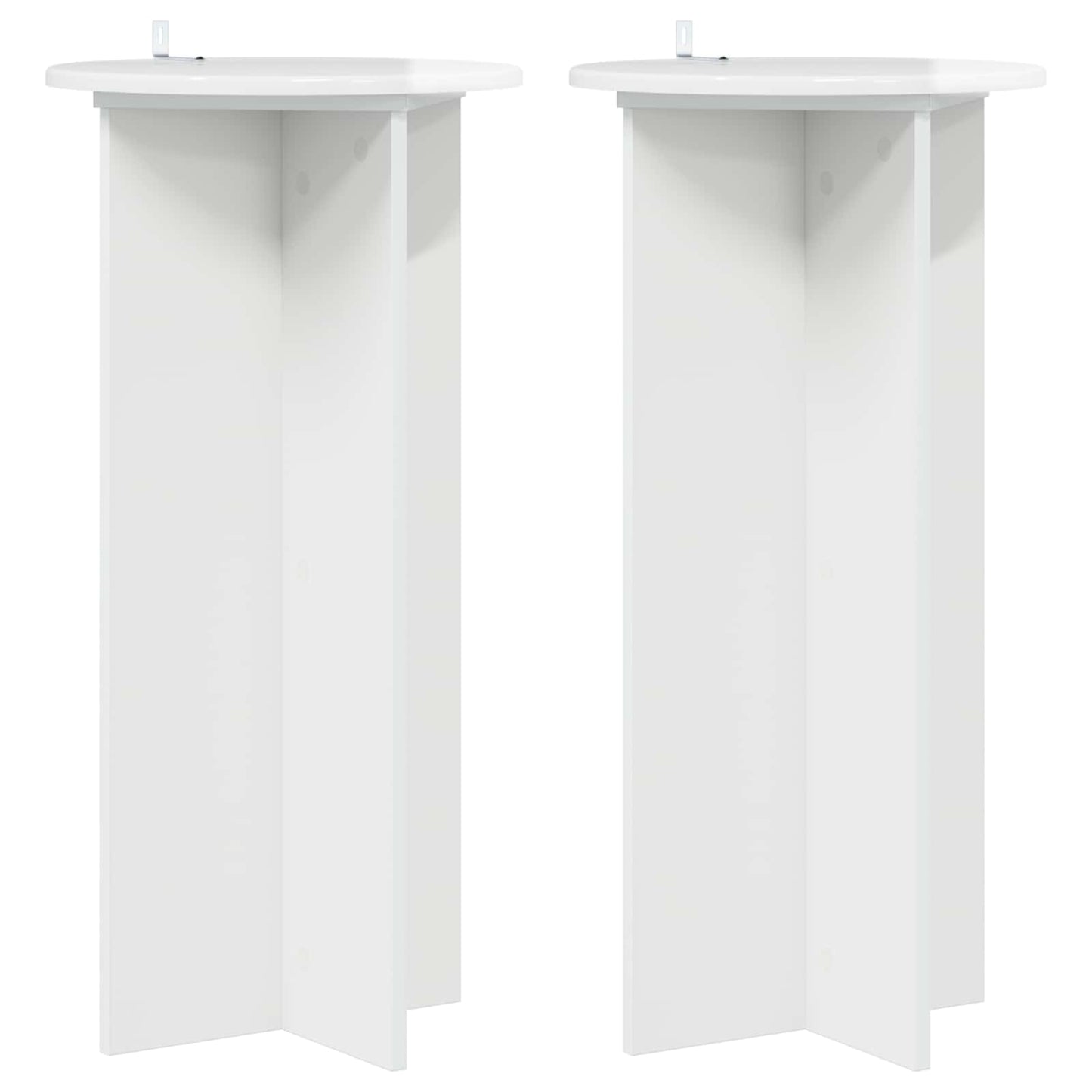 Supporto per piante 2 pcs Bianco Lucido 40 x 40 x 80 cm | homemem39