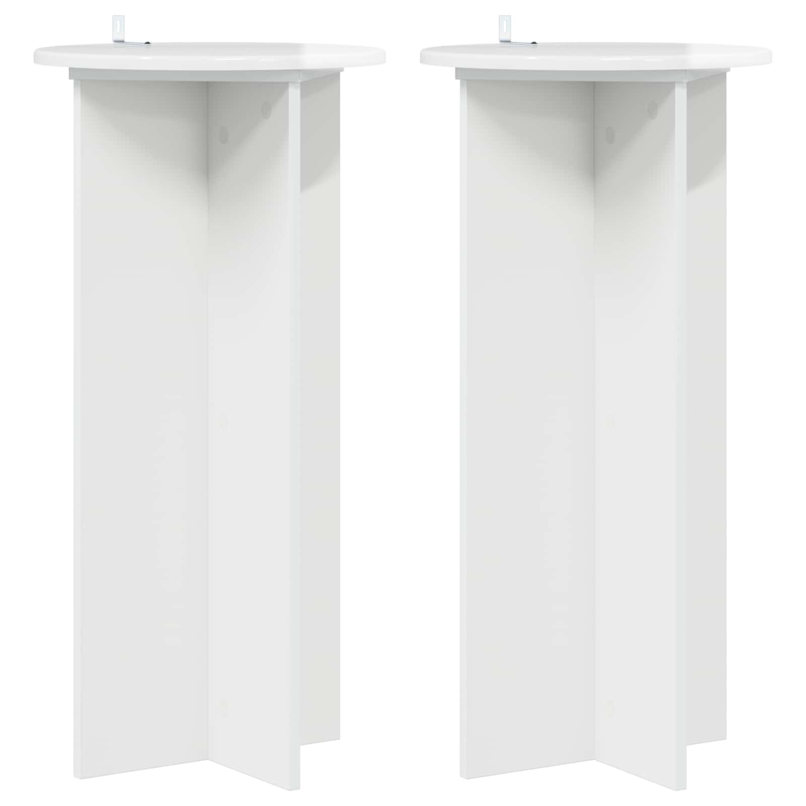 Supporto per piante 2 pcs Bianco Lucido 40 x 40 x 80 cm | homemem39