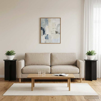 Supporto per piante 2 pcs Nero Ø40 x 60 cm Legno ingegnerizzato | homemem39