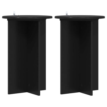 Supporto per piante 2 pcs Nero Ø40 x 60 cm Legno ingegnerizzato | homemem39