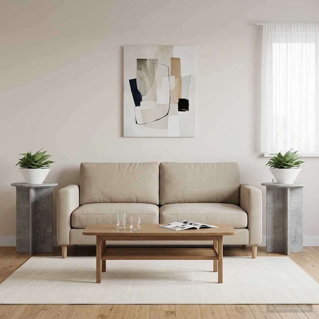 Supporto per piante 2 pcs Grigio Cemento Ø40 x 60 cm | homemem39