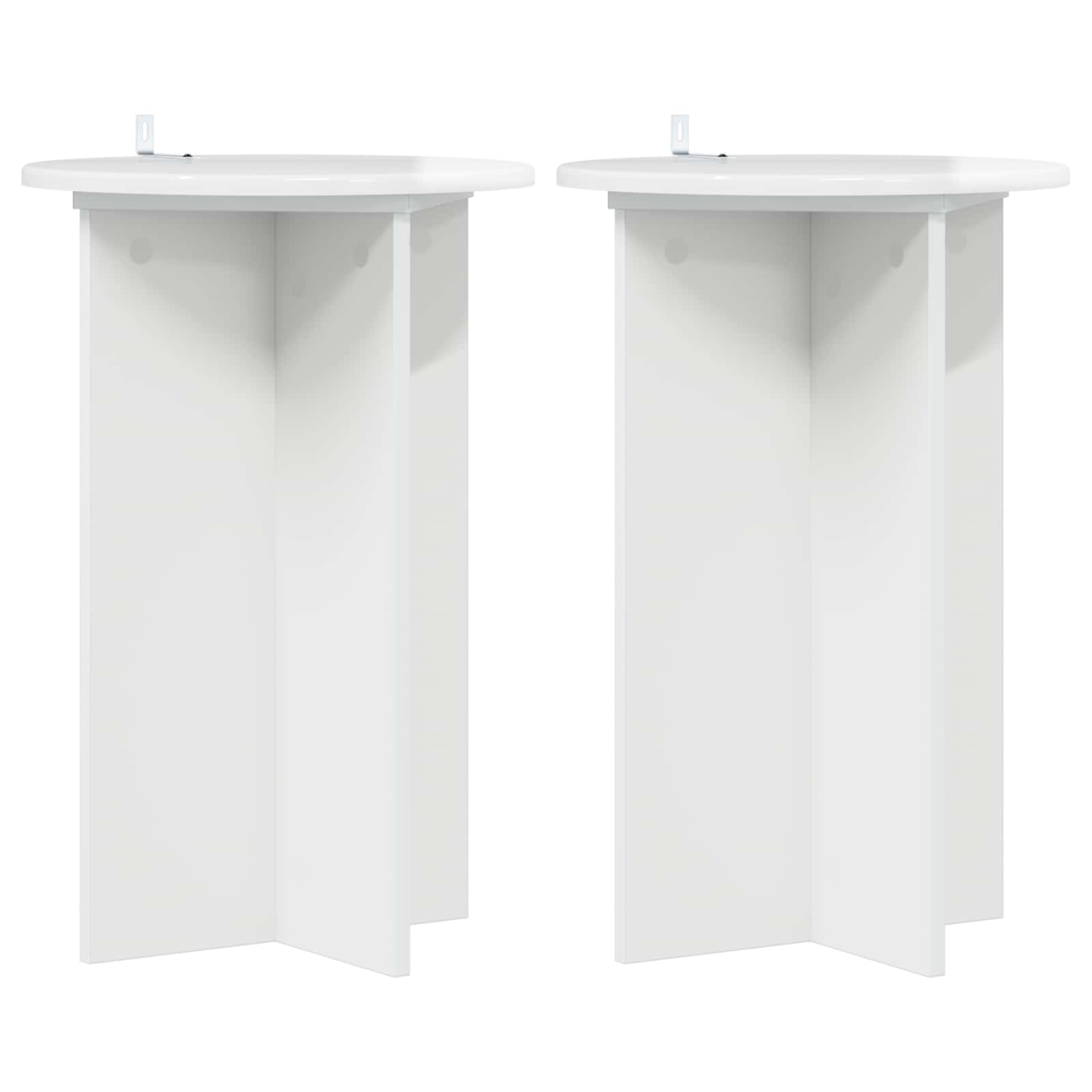 Supporto per piante 2 pcs Bianco Lucido Ø40 x 60 cm | homemem39