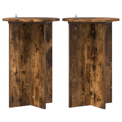 Supporto per piante 2 pcs Rovere Fumo Ø40 x 60 cm | homemem39