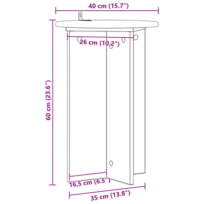 Supporto per piante 2 pz Rovere Artigianale Ø40 x 60 cm