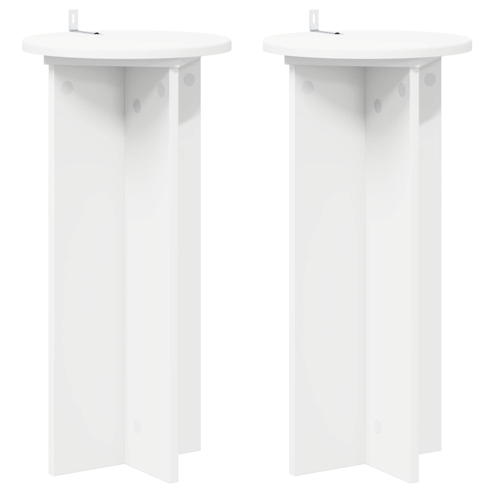 Supporto per piante 2 pcs Bianco Ø29,5 x 60 cm | homemem39