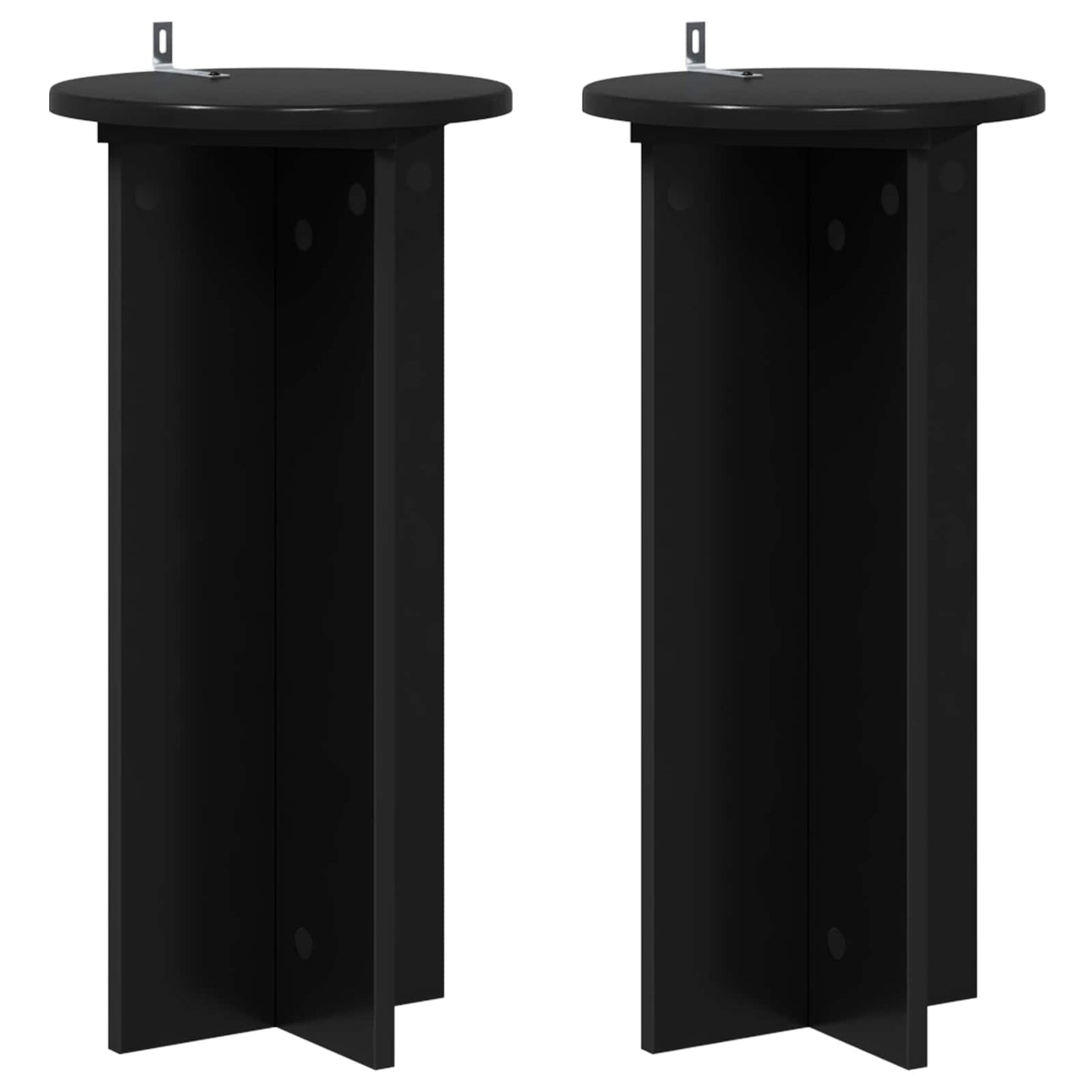 Supporto per piante 2 pcs Nero 29,5 x 29,5 x 60 cm | homemem39
