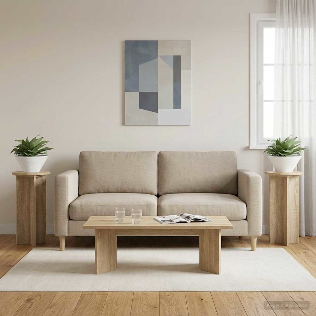 Supporto per piante 2 pcs Rovere Sonoma 29,5 x 29,5 x 60 cm | homemem39