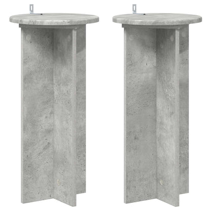 Supporto per piante 2 pcs Grigio Cemento 29,5 x 29,5 x 60 cm | homemem39