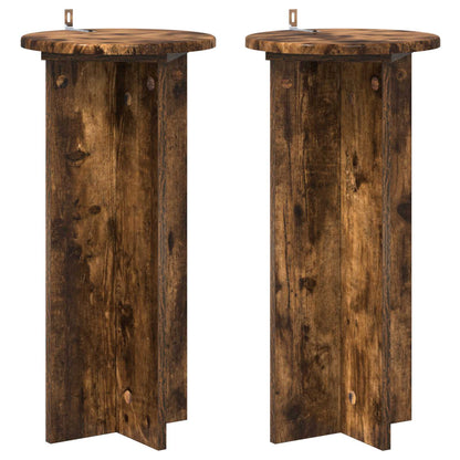 Supporto per piante 2 pcs Rovere Fumo 29,5 x 29,5 x 60 cm | homemem39