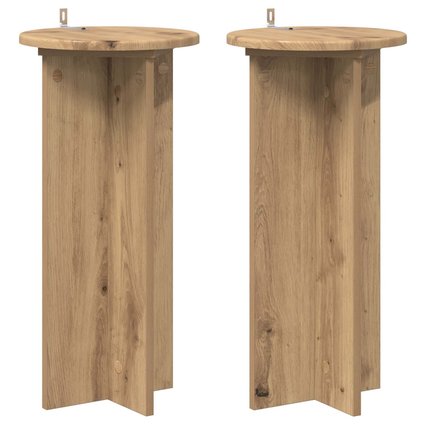 Supporto per piante 2 pcs Rovere Artigianale | homemem39