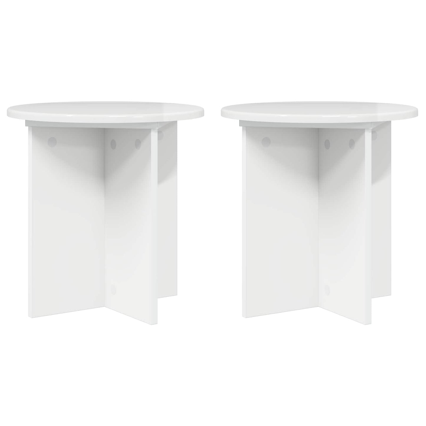 Supporto per piante 2 pcs Bianco Lucido 40 x 40 x 40 cm | homemem39