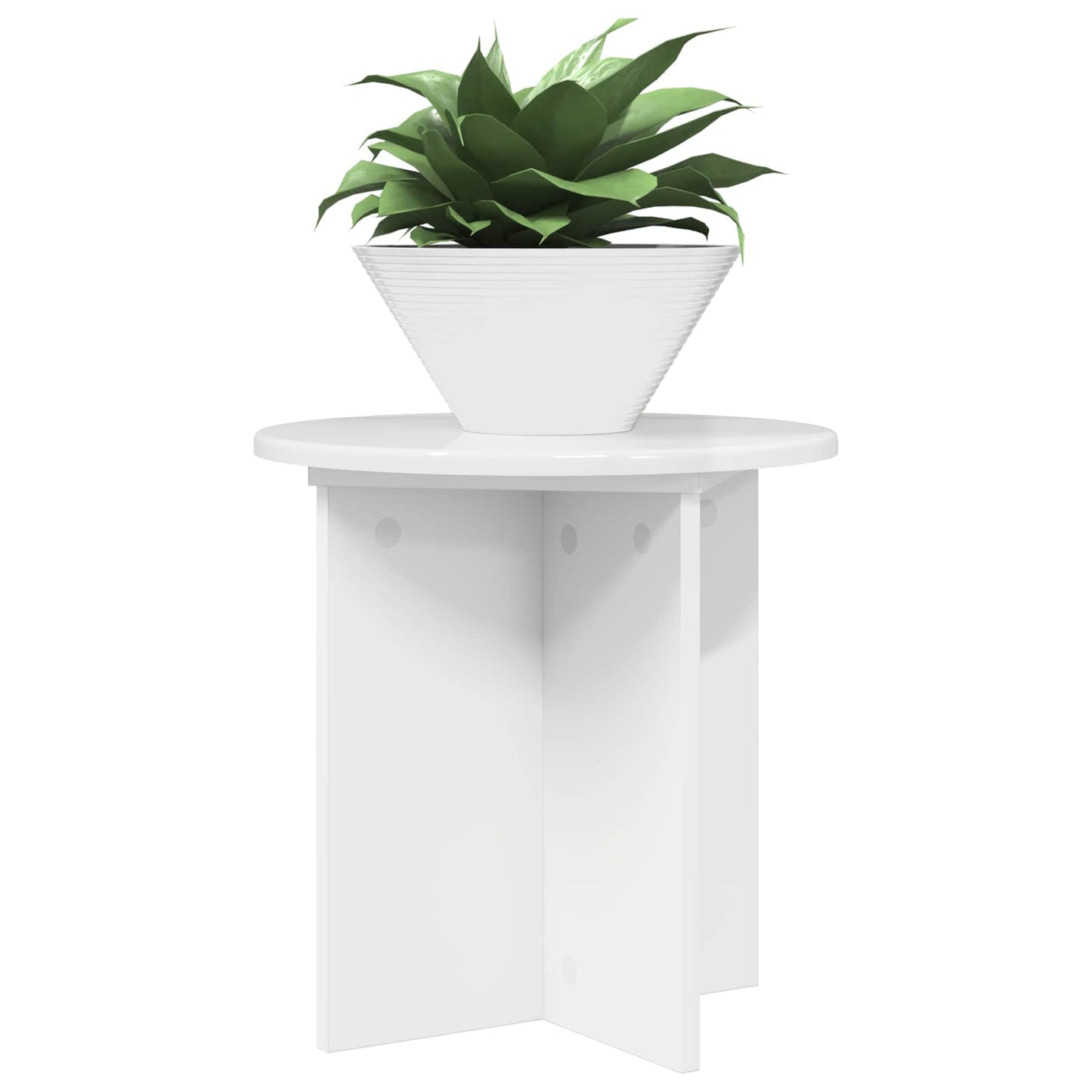 Supporto per piante 2 pcs Bianco Lucido 40 x 40 x 40 cm | homemem39