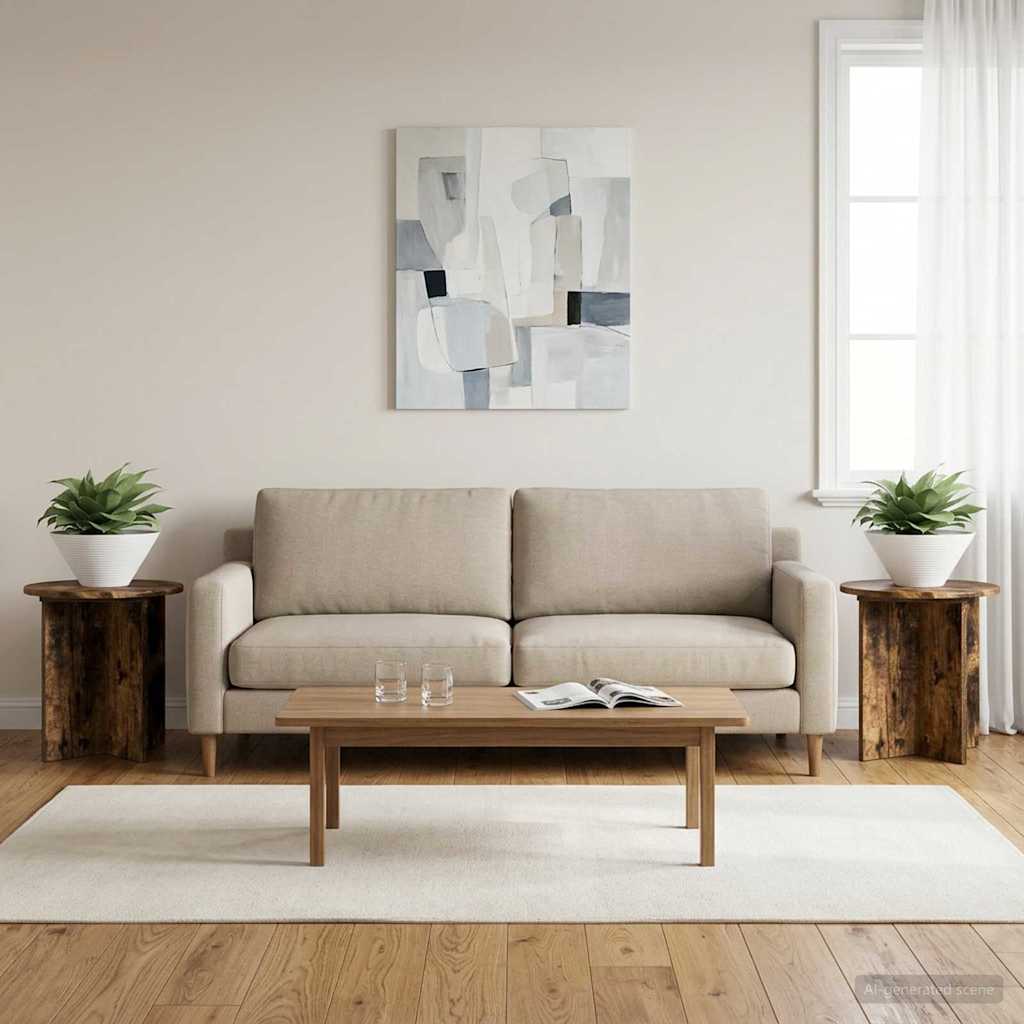 Supporto per piante 2 pcs Rovere Fumo 40 x 40 x 40 cm | homemem39