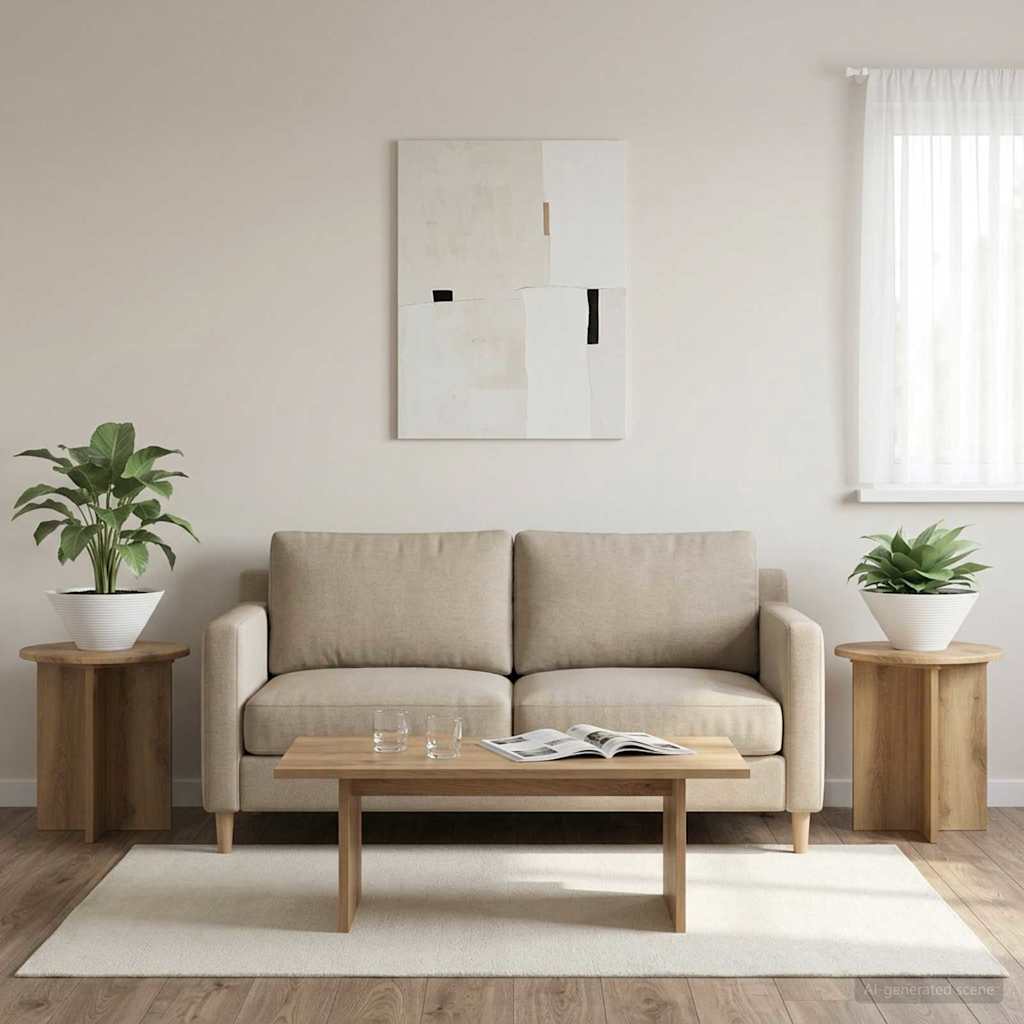 Supporto per piante 2 pcs Rovere Artigianale 40 x 40 x 40 cm | homemem39