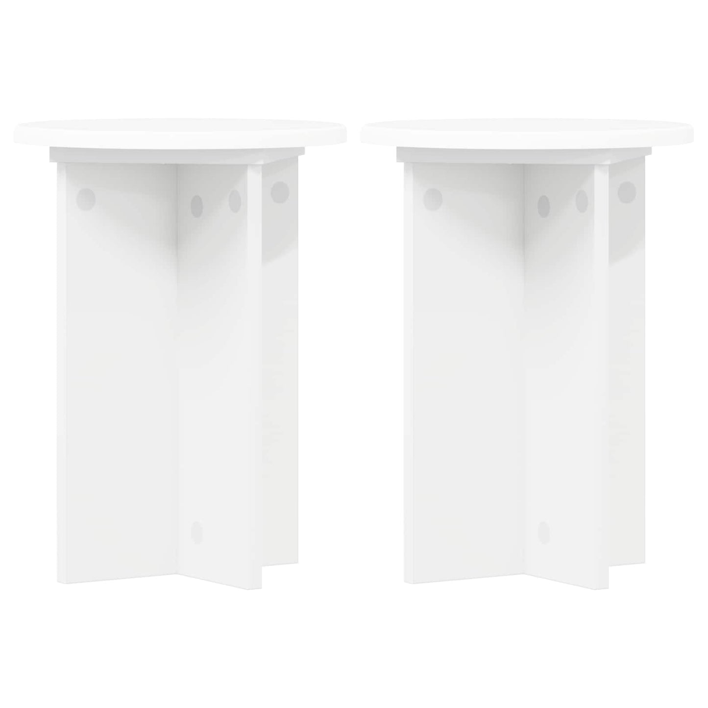 Supporto per piante 2 pcs Bianco Ø29,5 x 40 cm | homemem39