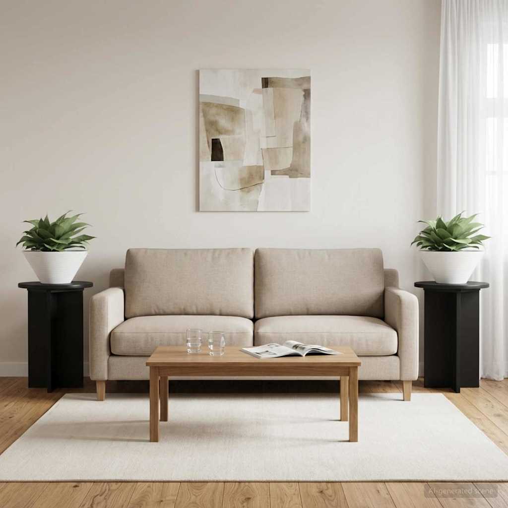 Supporto per piante 2 pcs Nero Ø29,5 x 40 cm | homemem39