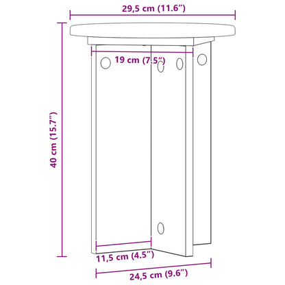 Supporto per piante 2 pz Grigio Cemento Ø29,5 x 40 cm