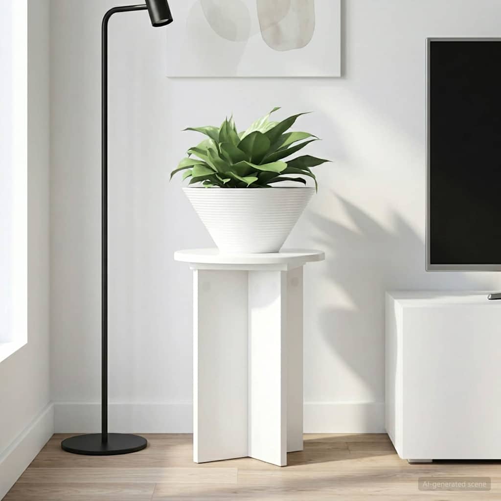 Supporto per piante 2 pcs Bianco Lucido Ø29,5 x 40 cm