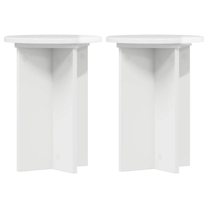 Supporto per piante 2 pcs Bianco Lucido Ø29,5 x 40 cm | homemem39