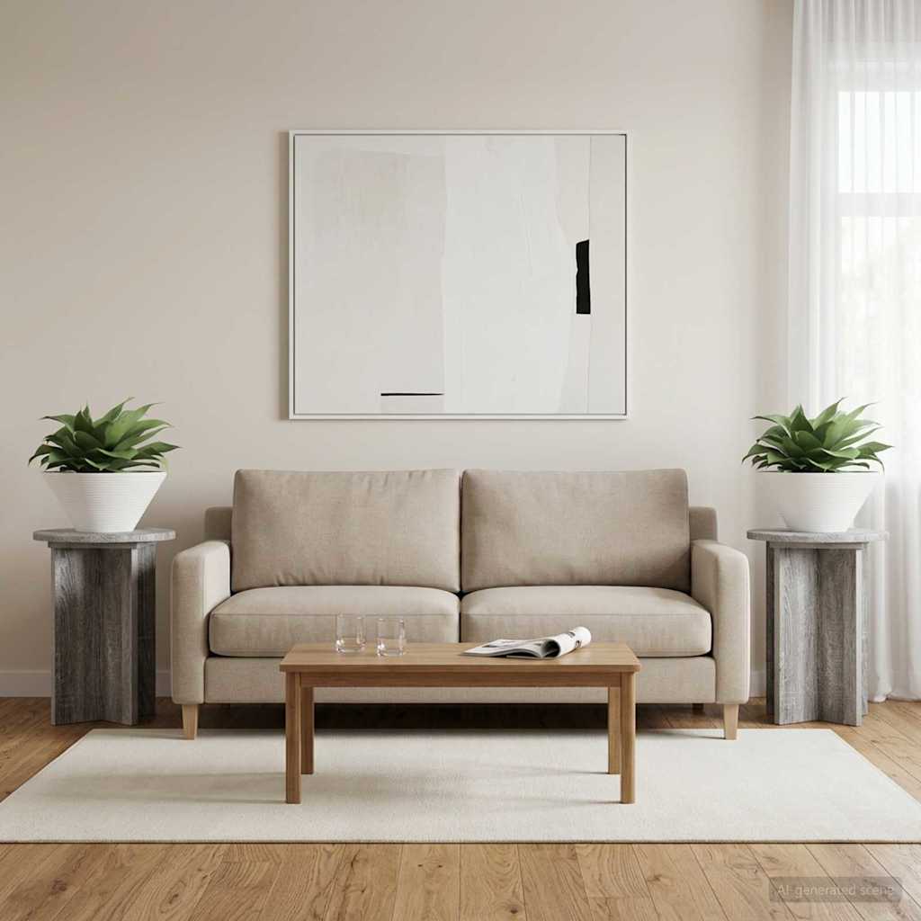 Supporto per piante 2 pcs Grigio Sonoma Ø29,5 x 40 cm