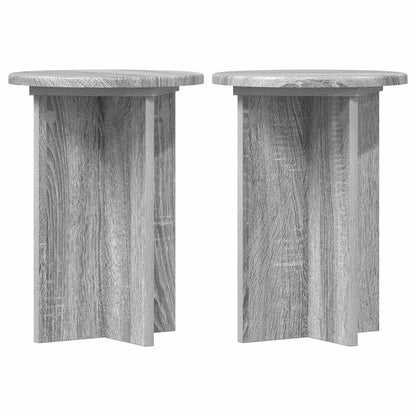 Supporto per piante 2 pcs Grigio Sonoma Ø29,5 x 40 cm