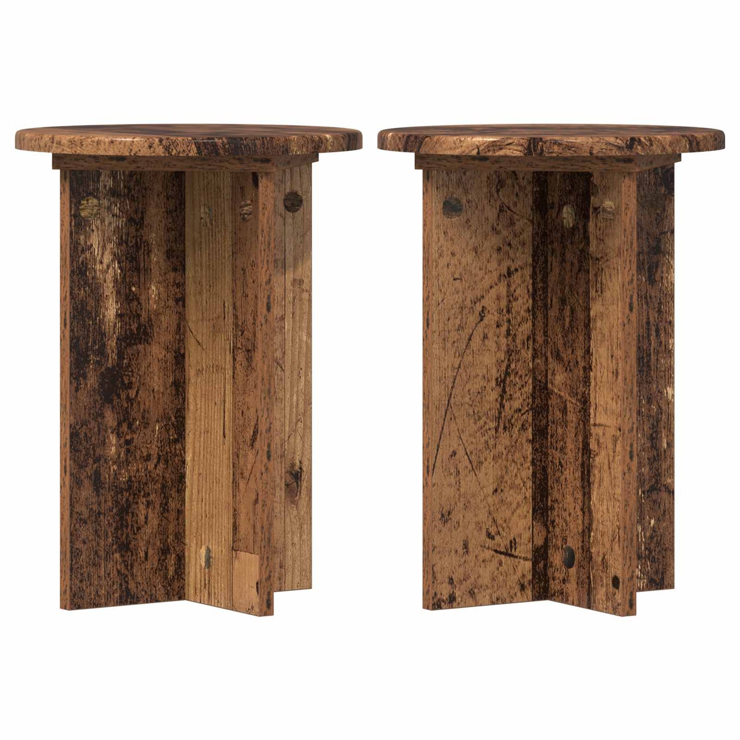 Supporto per piante 2 pcs Legno antico Ø29,5 x 40 cm | homemem39