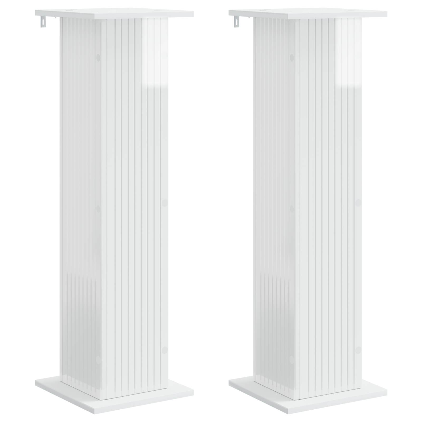 Supporto per piante 2 pcs Bianco Lucido 30,5 x 30 x 100,5 cm | homemem39