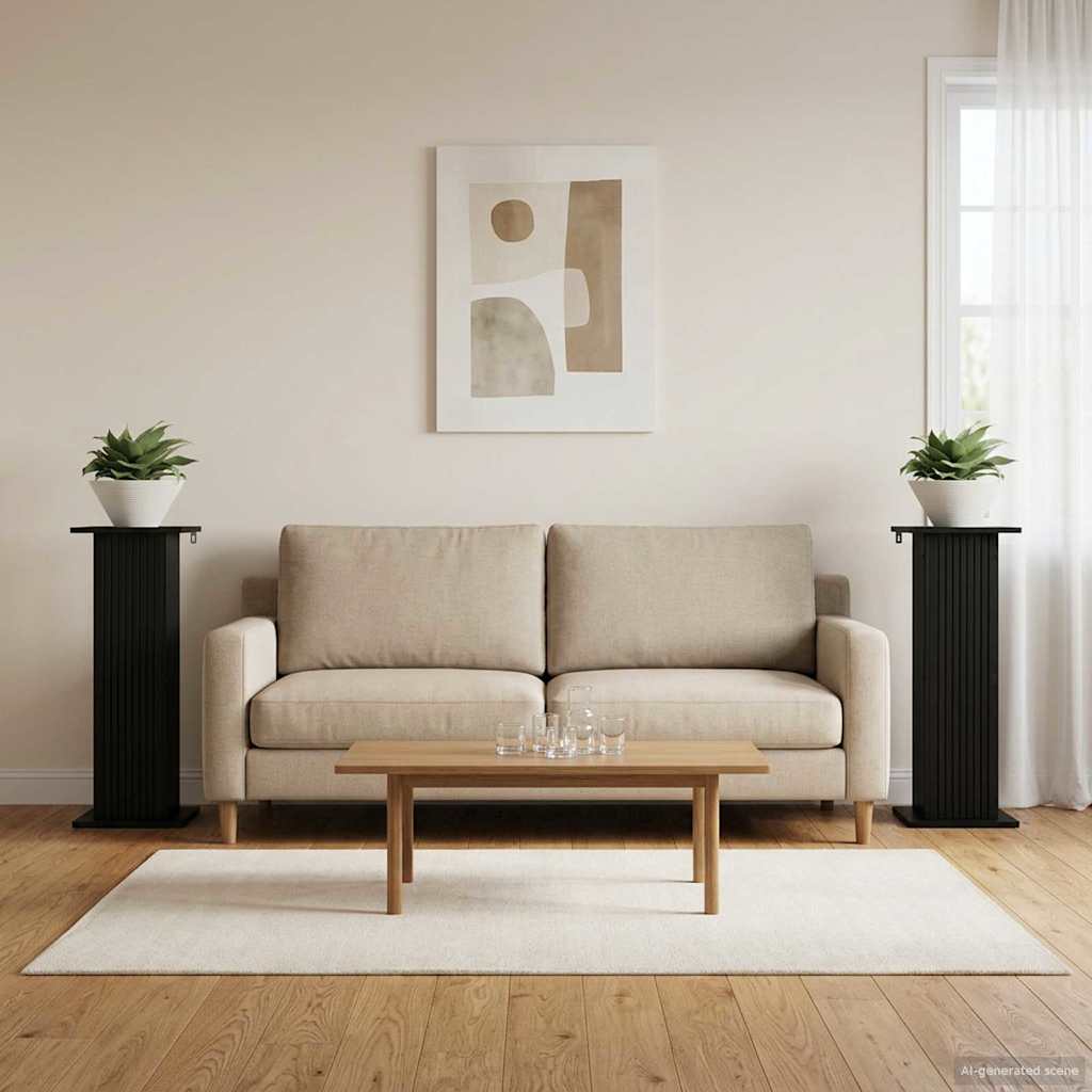 Supporto per piante 2 pcs Nero 30,5 x 30 x 80,5 cm | homemem39