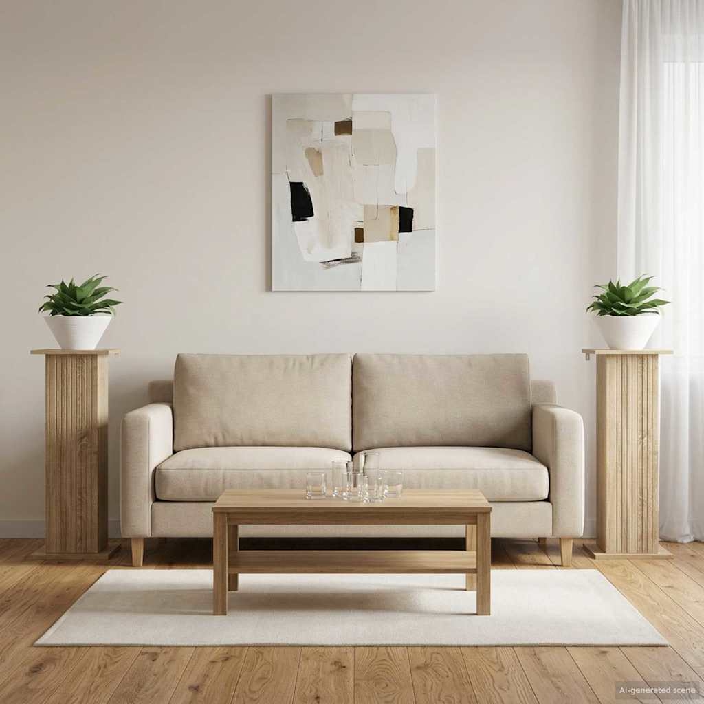 Supporto per piante 2 pcs Rovere Sonoma 30,5 x 30 x 80,5 cm | homemem39