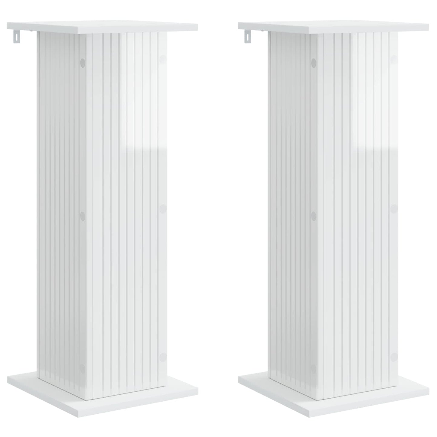 Supporto per piante 2 pcs Bianco Lucido 30,5 x 30 x 80,5 cm | homemem39