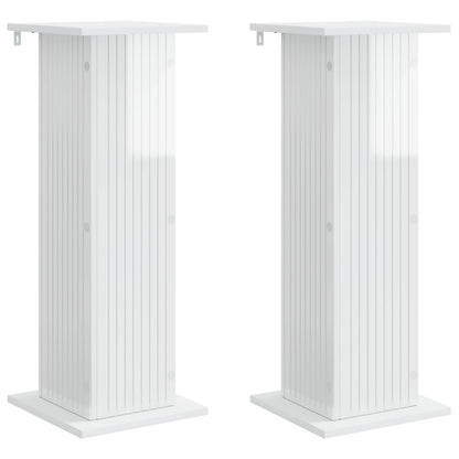 Supporto per piante 2 pcs Bianco Lucido 30,5 x 30 x 80,5 cm | homemem39