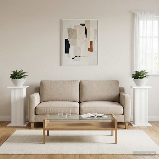 Supporto per piante 2 pz Bianco 30,5 x 30 x 60,5 cm - homemem39
