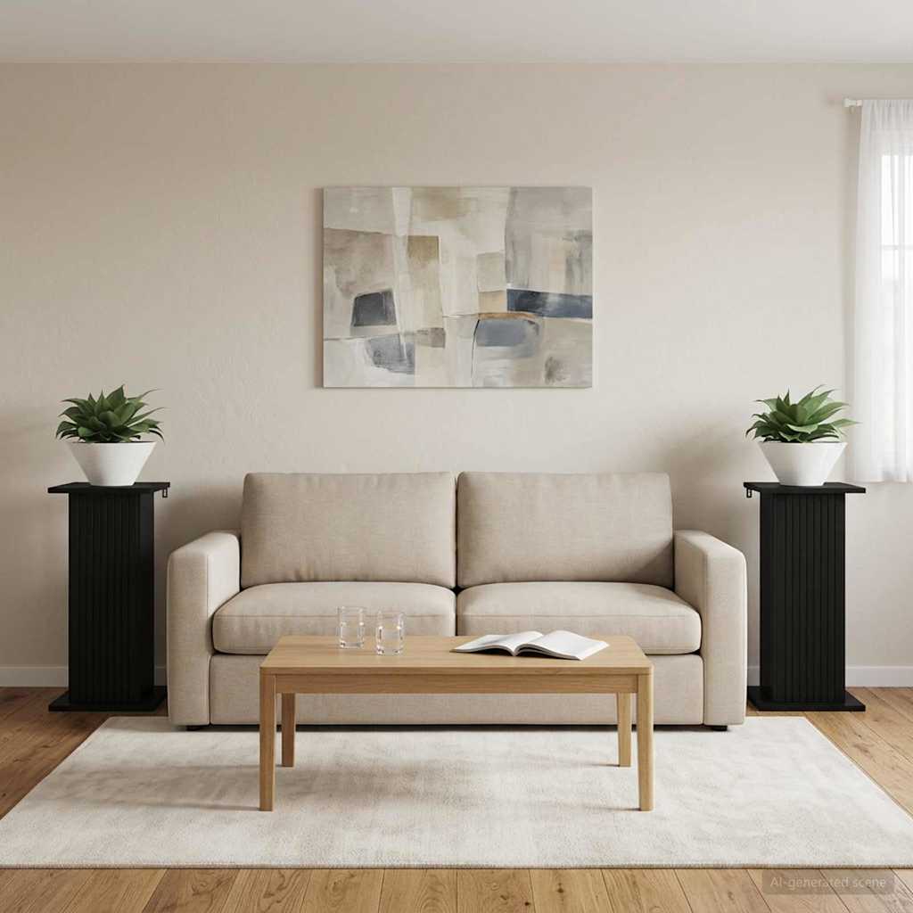 Supporto per piante 2 pcs Nero 30,5 x 30 x 60,5 cm | homemem39