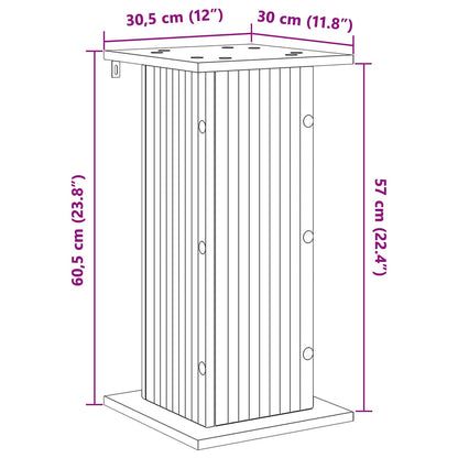 Supporto per piante 2 pz Nero 30,5 x 30 x 60,5 cm