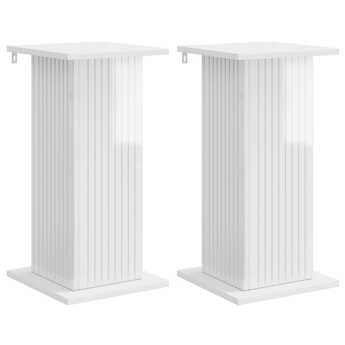 Supporto per piante 2 pcs Bianco Lucido 30,5 x 30 x 60,5 cm | homemem39