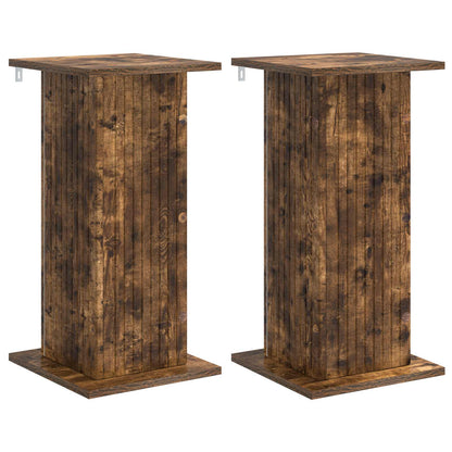 Supporto per piante 2 pcs Rovere Fumo 30,5 x 30 x 60,5 cm | homemem39